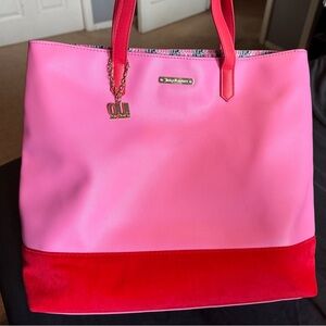 Juicy couture oui tote bag pink and red